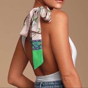 Lulus Alicialynn White One-Shoulder Bodysuit new